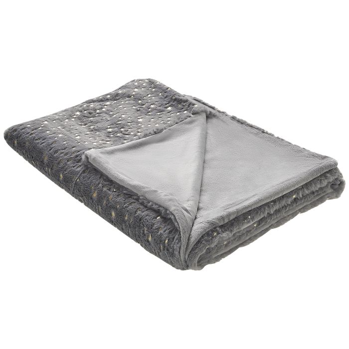 Blanket 130 x 180 cm Grey ALAZEYA
