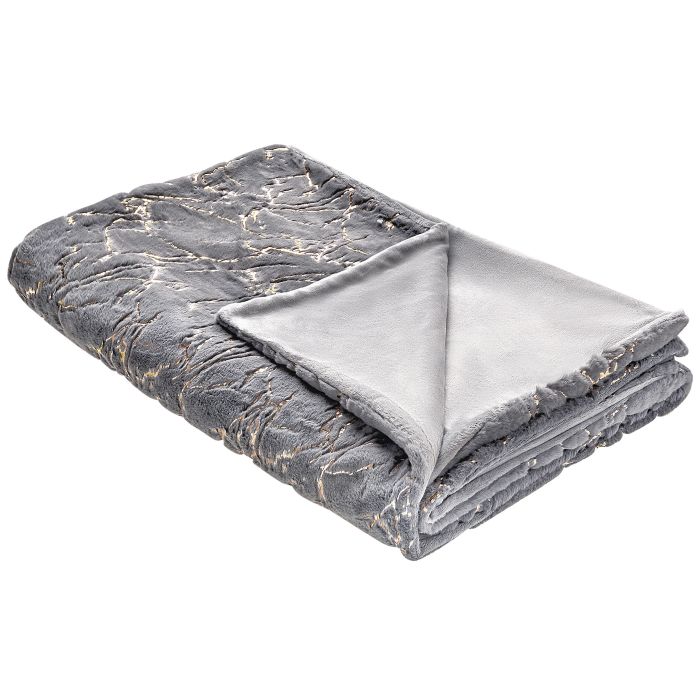 Blanket 130 x 180 cm Grey GODAVARI