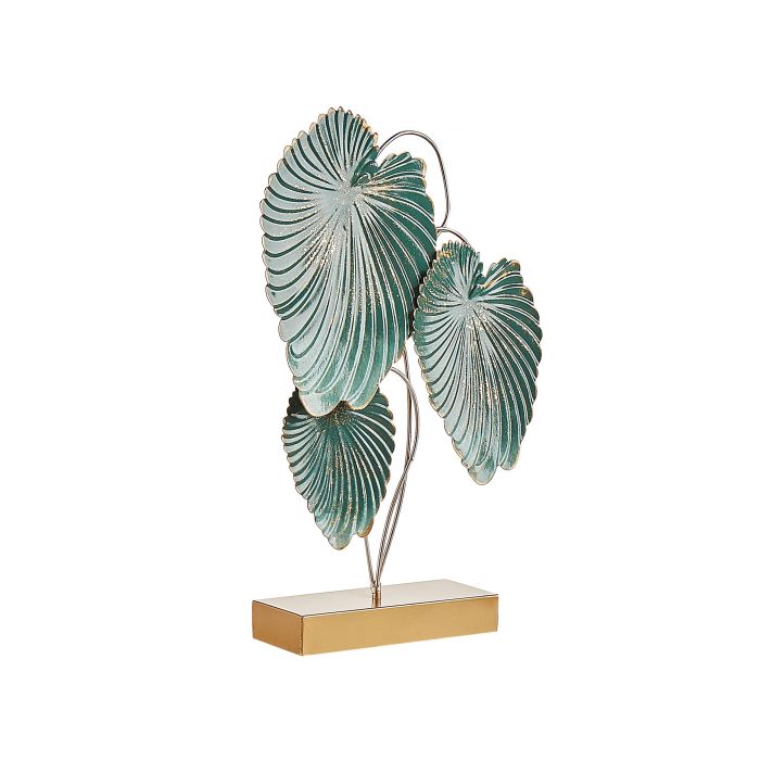 Decorative Figurine Leaves Gold and Teal SODIUM