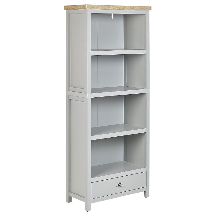 4 Tier Bookcase Grey CLIO