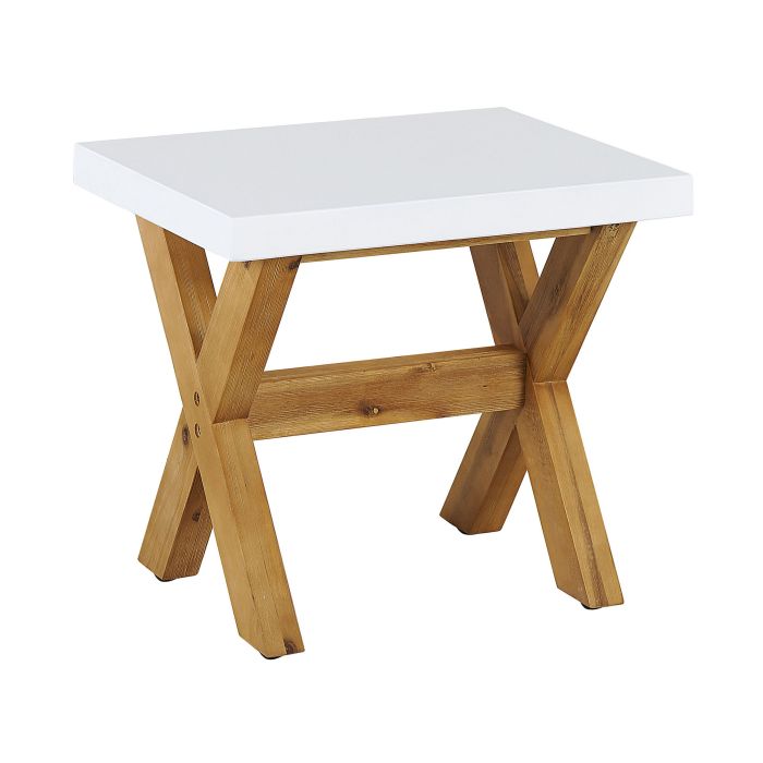 Faux Concrete Garden Stool White OLBIA