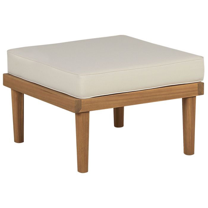 Acacia Wood Garden Ottoman Light BARATTI