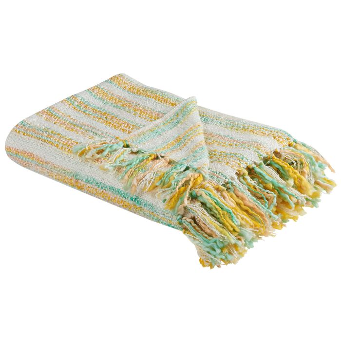 Blanket 130 x 170 cm Yellow and Green NUWAR