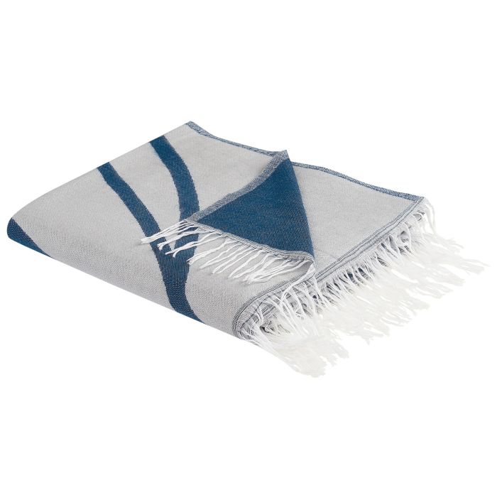Blanket 130 x 170 cm Blue and White HAPREK