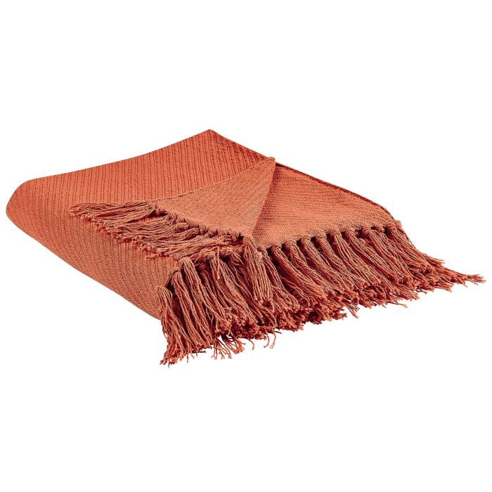 Cotton Blanket 125 x 150 cm Red YARSA