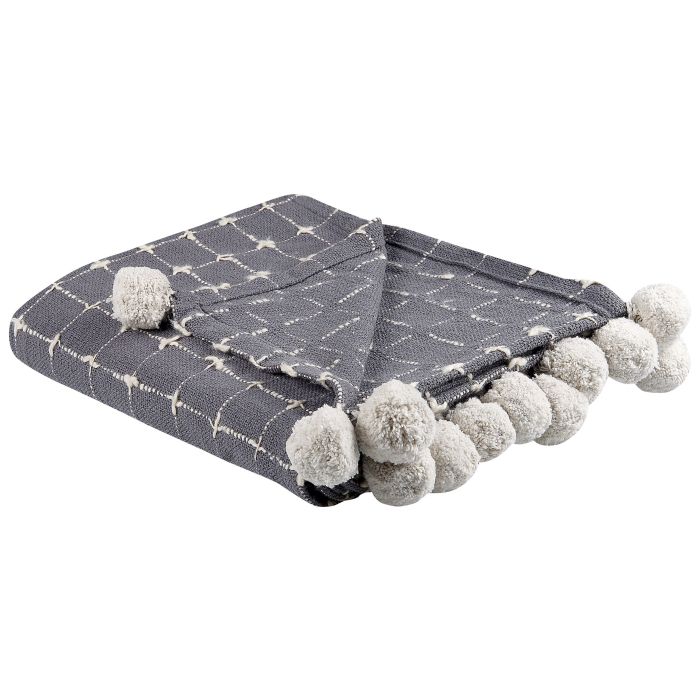 Cotton Blanket 125 x 150 cm Grey YASAM
