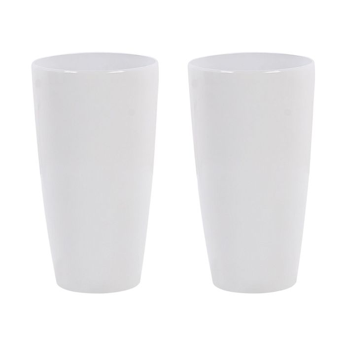 Set of 2 Plant Pots ⌀ 32 cm White TSERIA