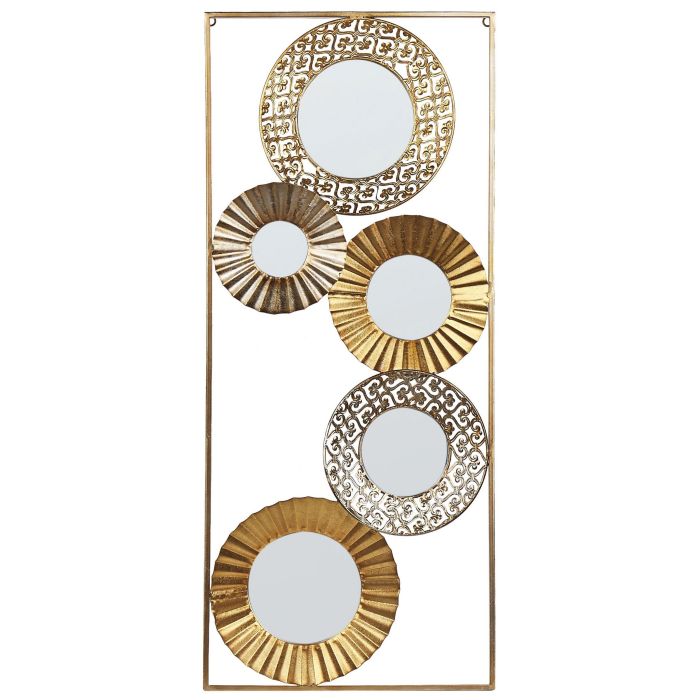 Wall Decor with Mirrors 39x90cm Gold