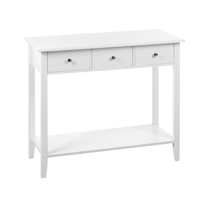 3 Drawer Console Table White GALVA