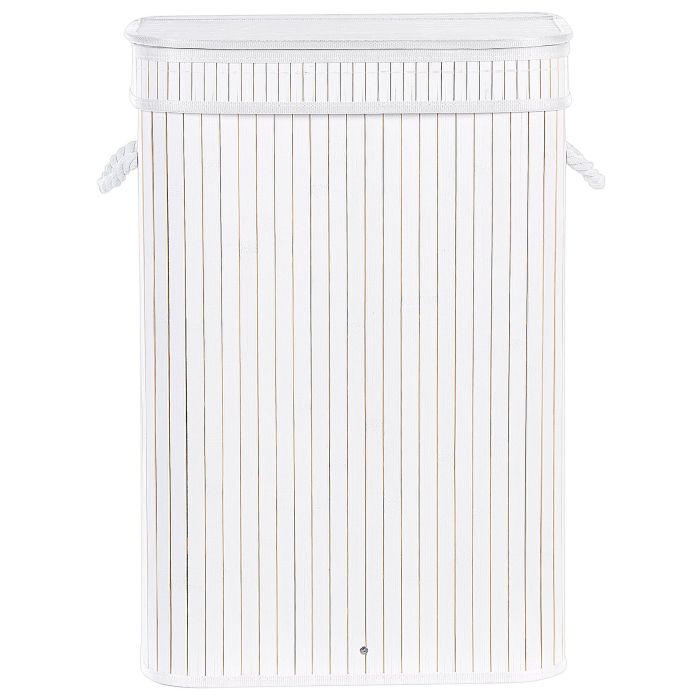 Bamboo Basket with Lid White KALUTARA