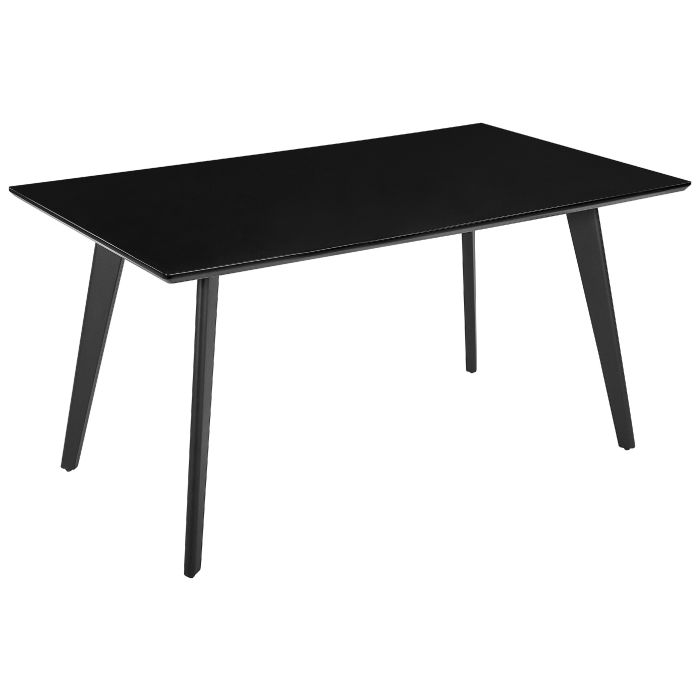Dining Table 150 x 90 cm Black DORCAS