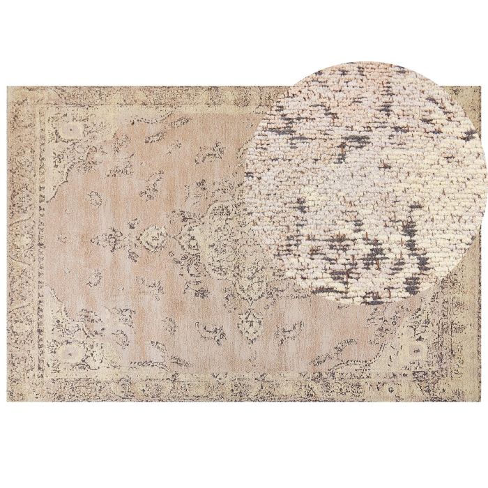 Cotton Area Rug 200x300cm Beige
