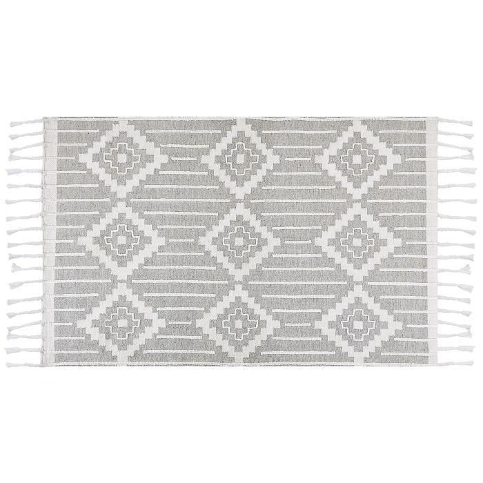 Outdoor Area Rug 140x200cm Grey and White