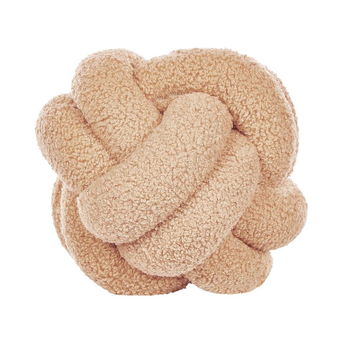 Boucle Knot Cushion 19x19cm Beige