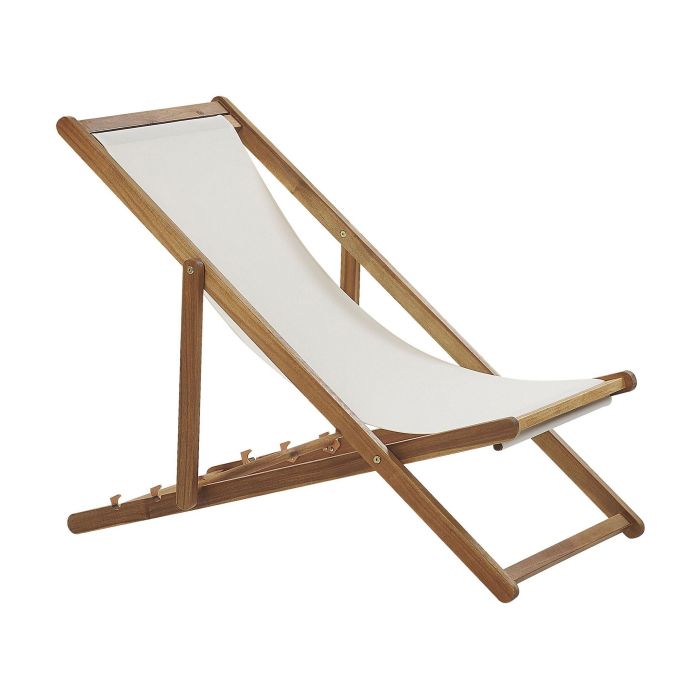 Folding Deck Chair and 2 Replacement Fabrics (Various Options) Light Wood ANZIO