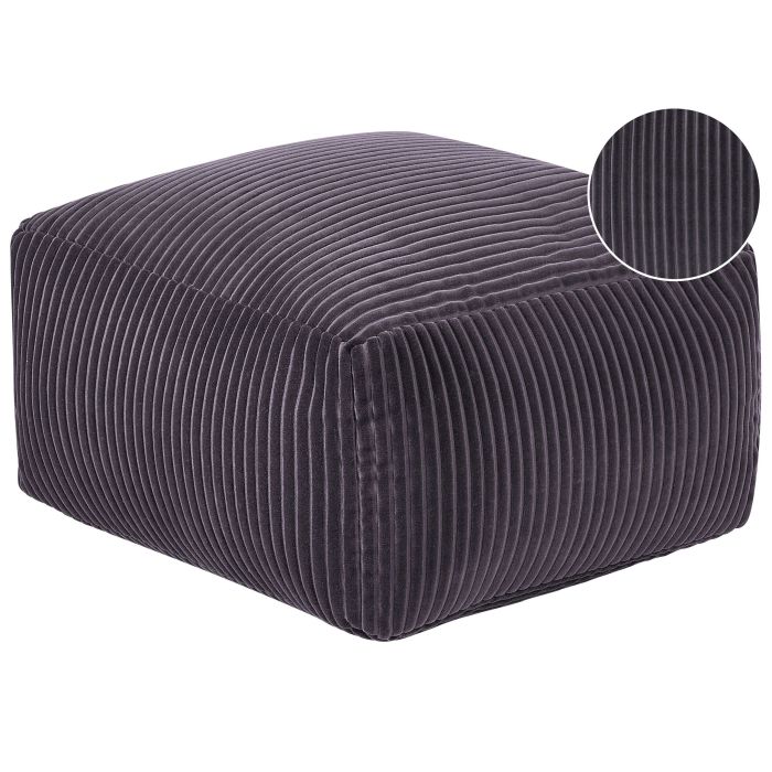 Corduroy Pouffe Dark Grey MUKKI