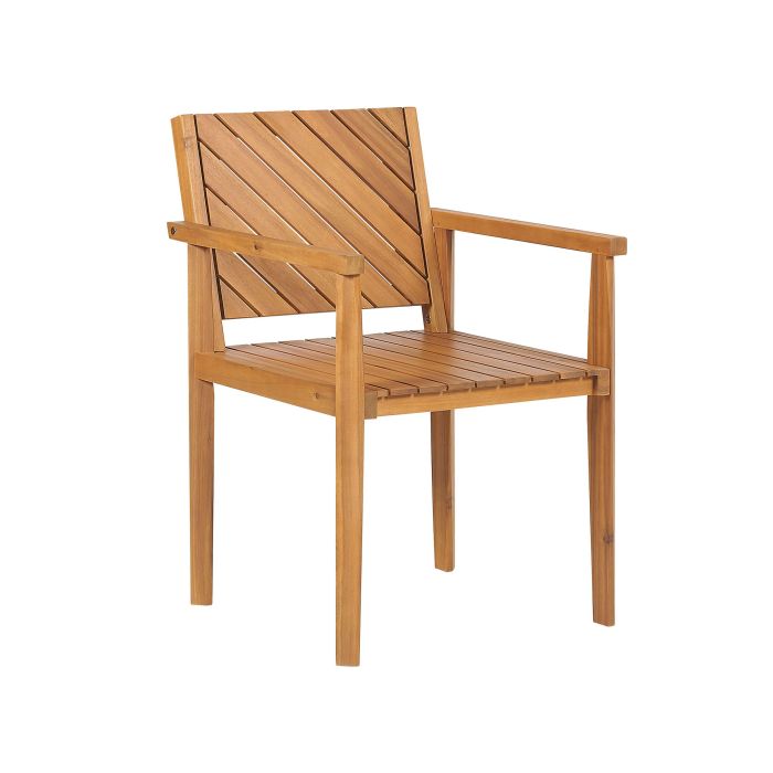 Acacia Wood Dining Chair Light BARATTI