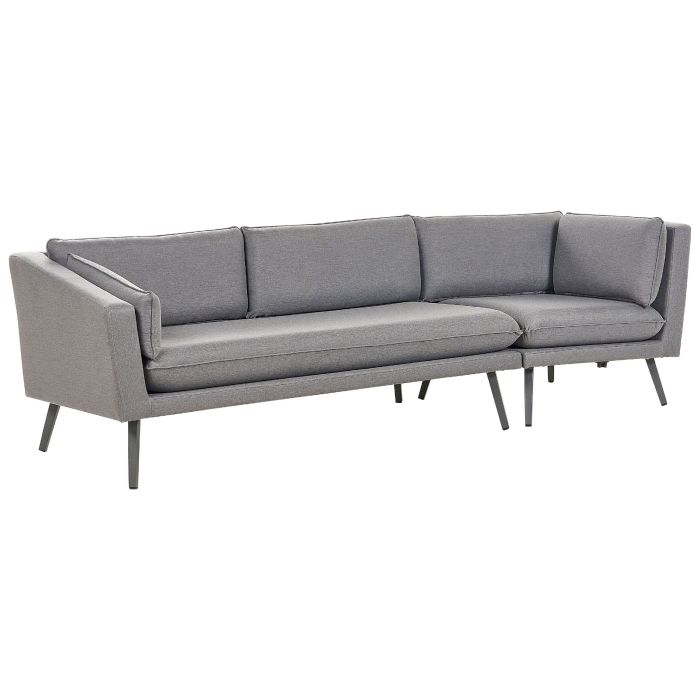 Right Hand 3 Seater Garden Sofa Grey LORETELLO