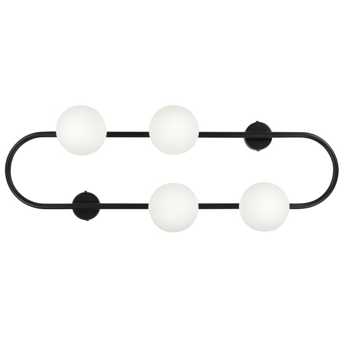 4 Light Wall Lamp Black YANGO