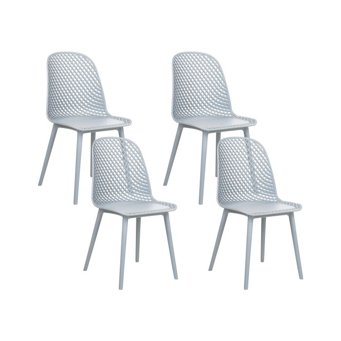 Set of 4 Dining Chairs Light Blue EMORY