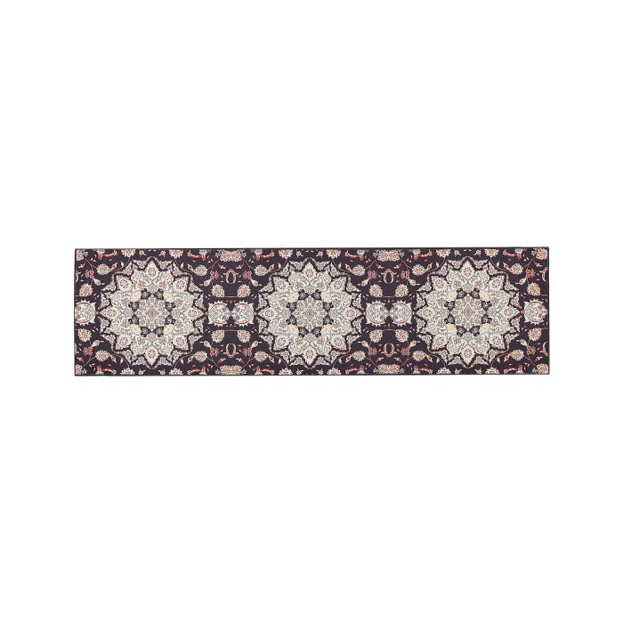 Runner Rug 80x300cm Black and Beige
