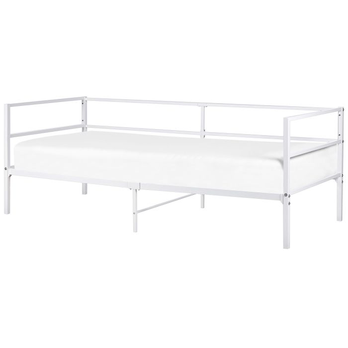 Metal EU Single Size Bed White BATTUT