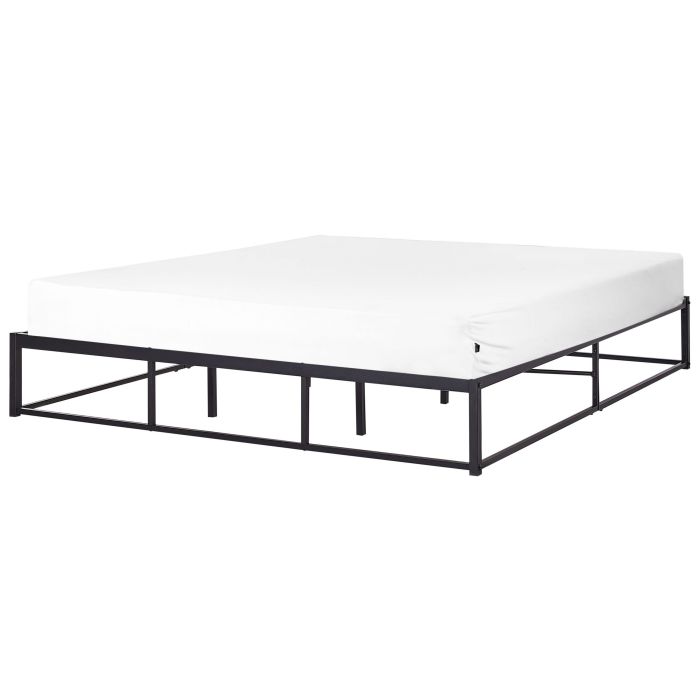 Metal EU Super King Size Bed Black VIRY