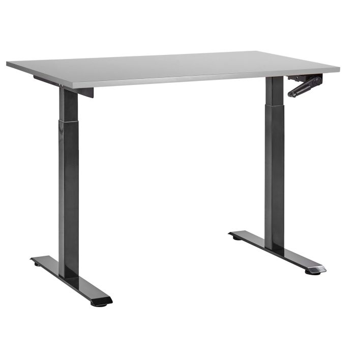 Adjustable Standing Desk 120 x 72 cm Grey and Black DESTINES