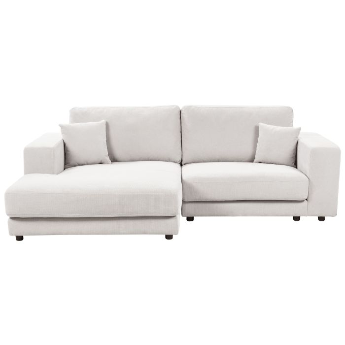 Right Hand 3 Seater Corner Sofa White LOFOTEN