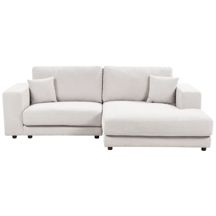 Left Hand 3 Seater Corner Sofa White LOFOTEN