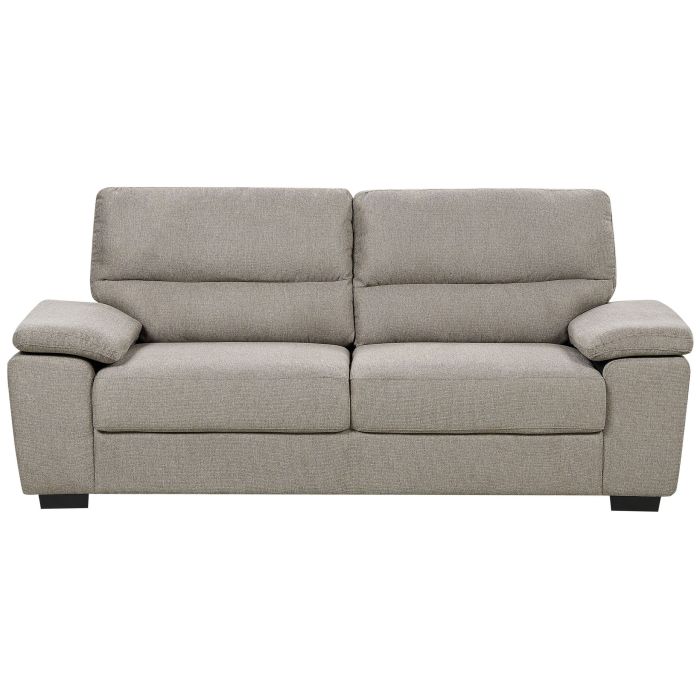 3 Seater Fabric Sofa Light Brown VOGAR