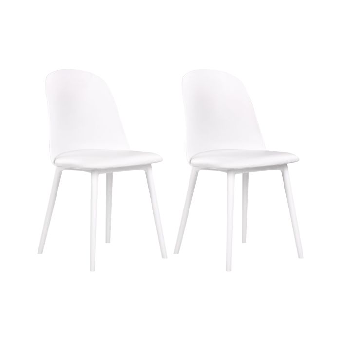 Set of 2 Dining Chairs White FOMBY
