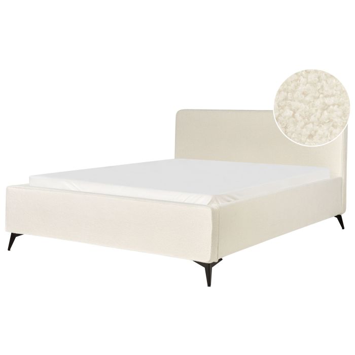 Boucle EU Super King Size Bed Cream VALOGNES