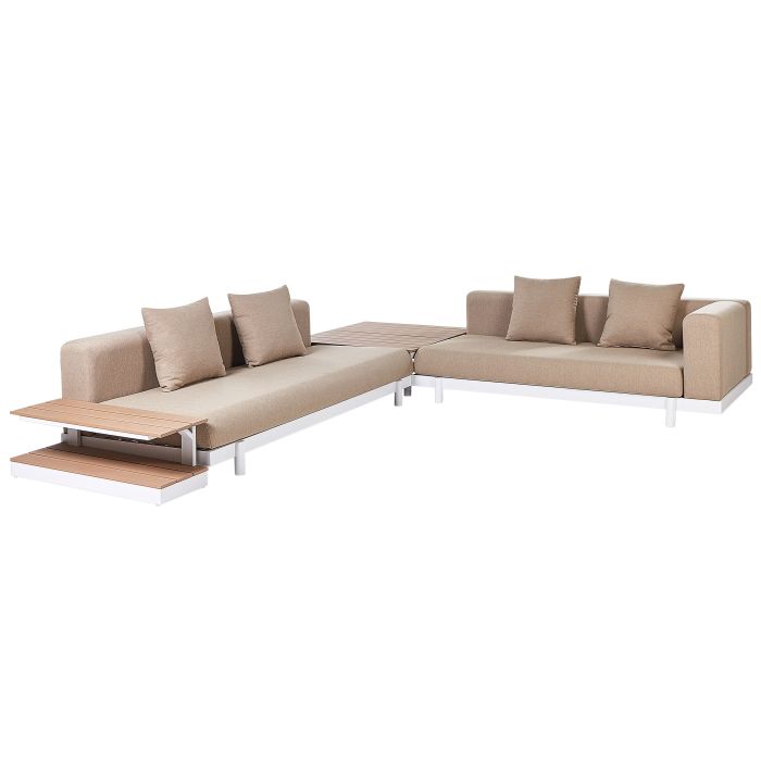 5 Seater Sofa Set with Coffee Tables Beige MISSANELLO