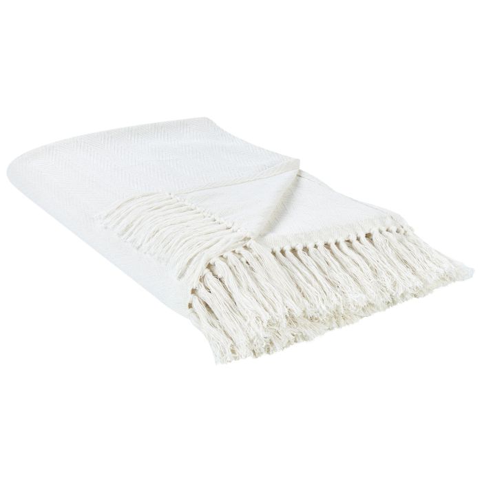 Cotton Blanket 150 x 200 cm White AMPARA