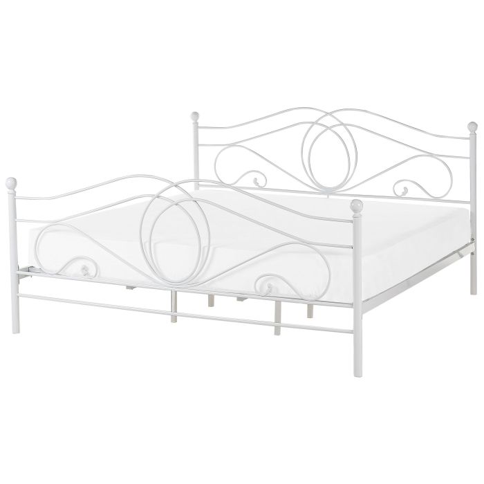Metal EU Super King Bed White LYRA
