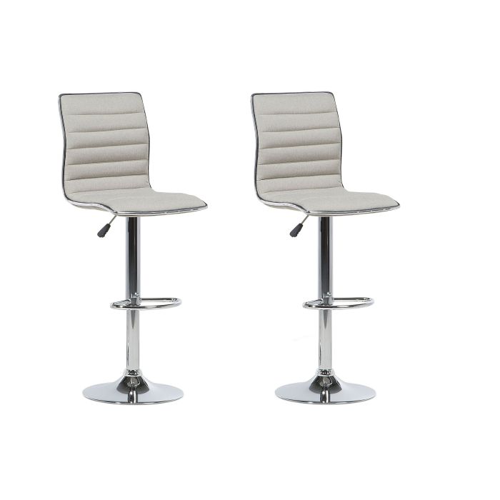 Set of 2 Bar Stools Beige LUCERNE