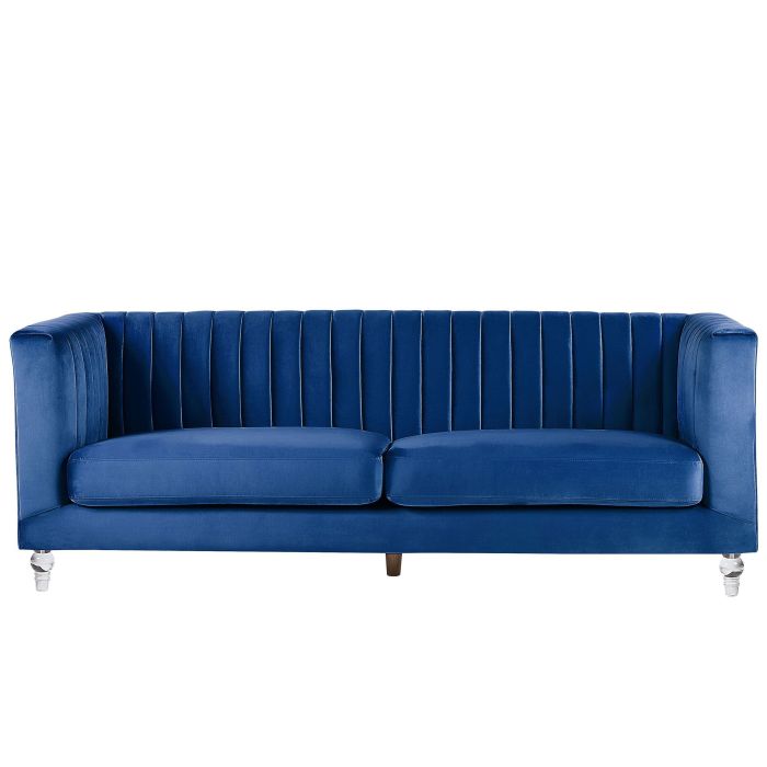Fabric Sofa Navy Blue ARVIKA