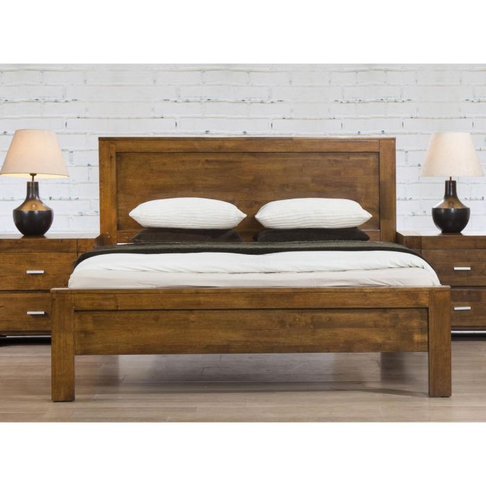 Dunstable King Size Solid Rubberwood Rustic Oak