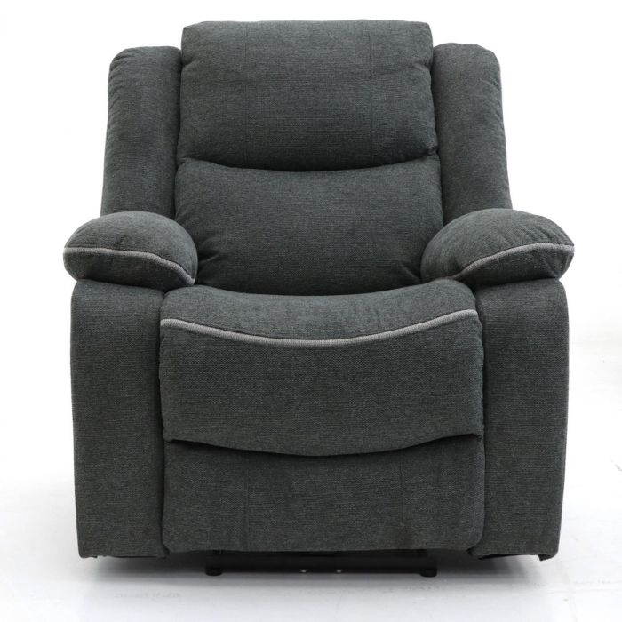 Recliner Sofa - MART Fabric Electric Recliner Armchair Sofa Grey 92cm