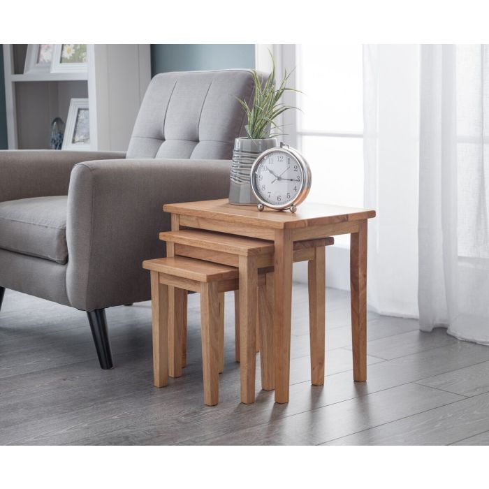 Cleo 3PC Nest of Tables Range - Oak