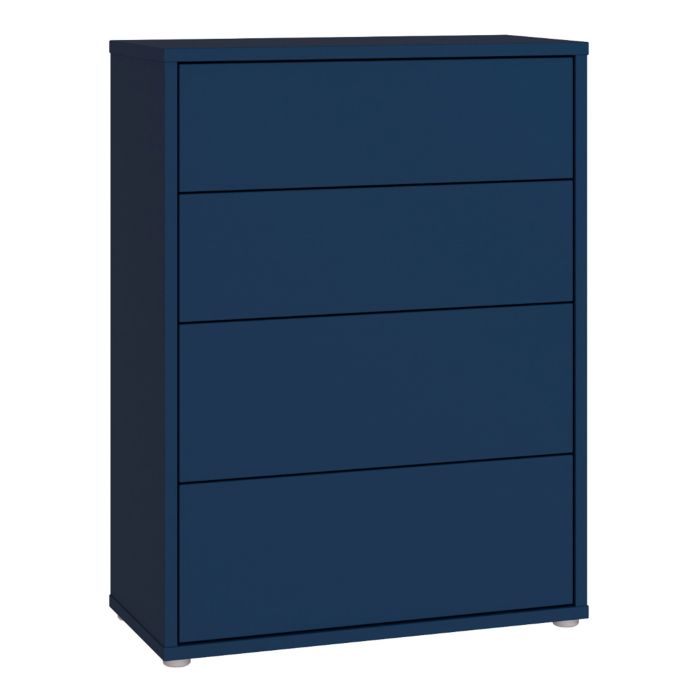 AVELINE Blue Chest of Drawers - Medium-sized, 4 Drawers