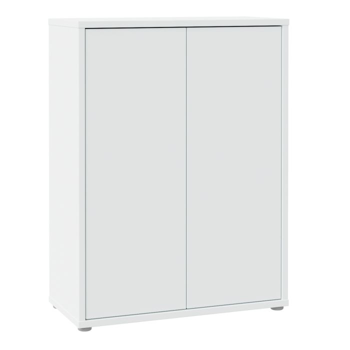 AVELINE Shoe Cabinet with 2 Push to Open Doors - Light Grey