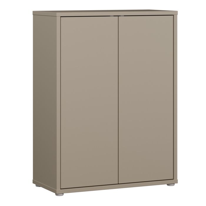 AVELINE Shoe Cabinet with 2 Push to Open Doors - Taupe