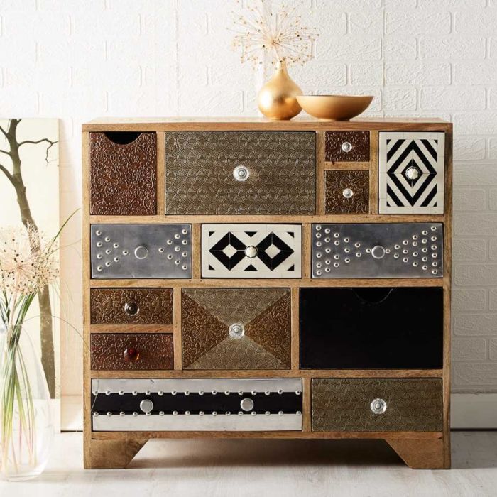 Multi Colour Chest of Drawers - SOREL Medium Chest 14 Drawers