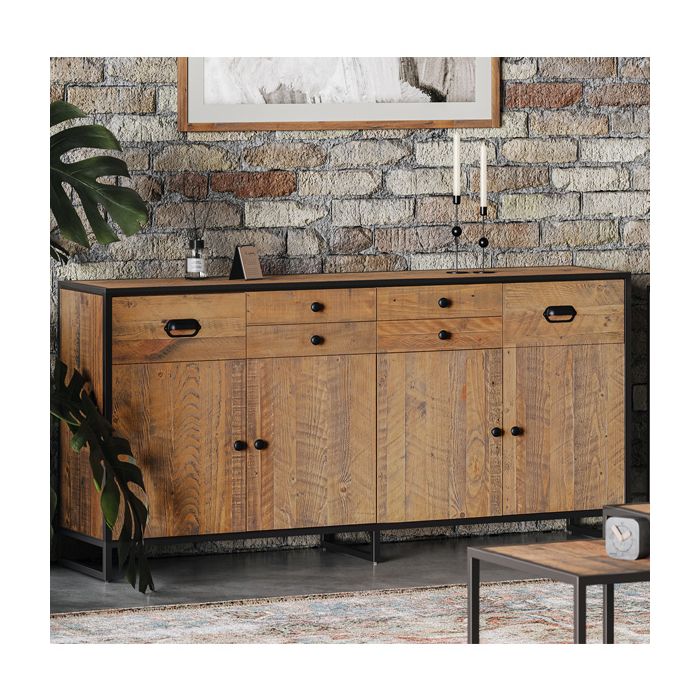 Hayley Reclaimed Wood Large Sideboard with 6 Drawers and 4 Cupboards