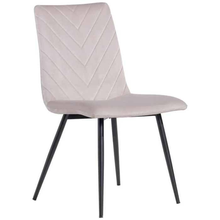 MANCOR Velet Retro Dining Chair Set of 2 - Taupe