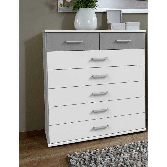 White Chest of Drawers - COMODO Medium Chest 7 Drawers