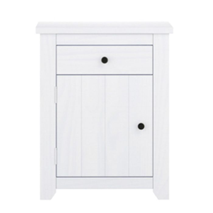 Bedside Table - HARLAN Nightstand White 53cm