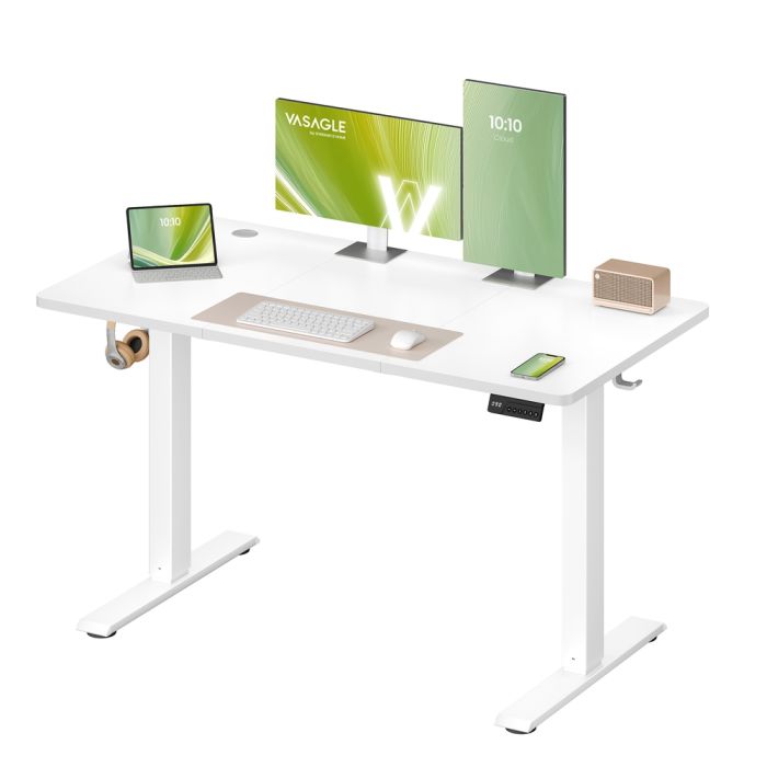 PAXTON Electric Standing Desk 120 x 60 cm with Reminder - Cloud White